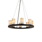 Alabaster Chandelier for Dining Table by Bling Lighting Studio