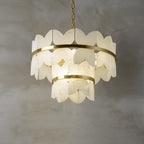 Alabaster Cloudscape Chandelier with 1/2 layer by Bling Lighting Studio