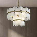 Alabaster Cloudscape Chandelier with 1/2 layer by Bling Lighting Studio