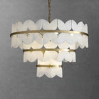 Alabaster Cloudscape Chandelier with 1/2 layer by Bling Lighting Studio