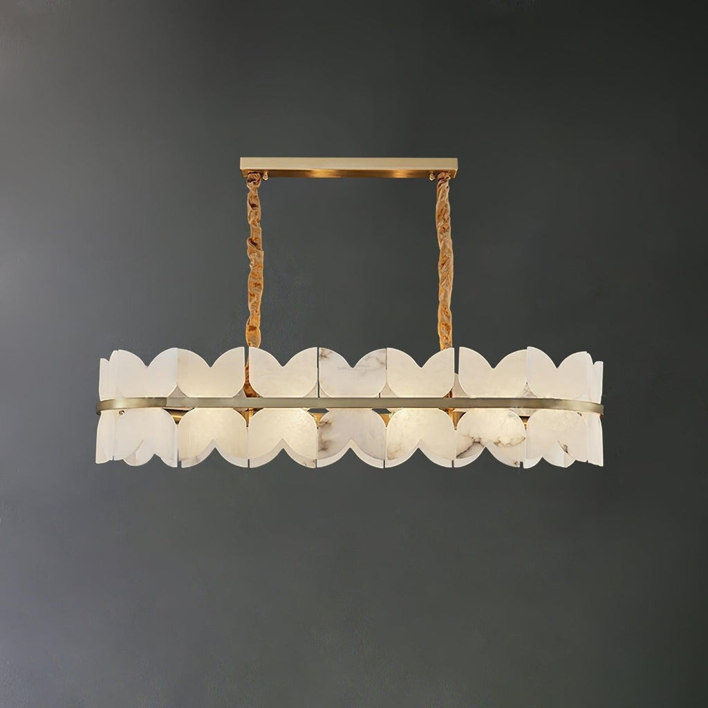 Alabaster Cloudscape Chandelier with 1/2 layer by Bling Lighting Studio