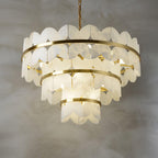 Alabaster Cloudscape Chandelier with 1/2 layer by Bling Lighting Studio
