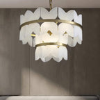 Alabaster Cloudscape Chandelier with 1/2 layer by Bling Lighting Studio