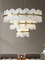 Alabaster Cloudscape Chandelier with 1/2 layer by Bling Lighting Studio