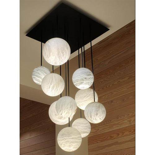 Alabaster Constellation Multi-Pendant Chandelier by Bling Lighting Studio