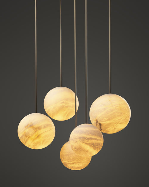 Alabaster Constellation Multi-Pendant Chandelier detail view