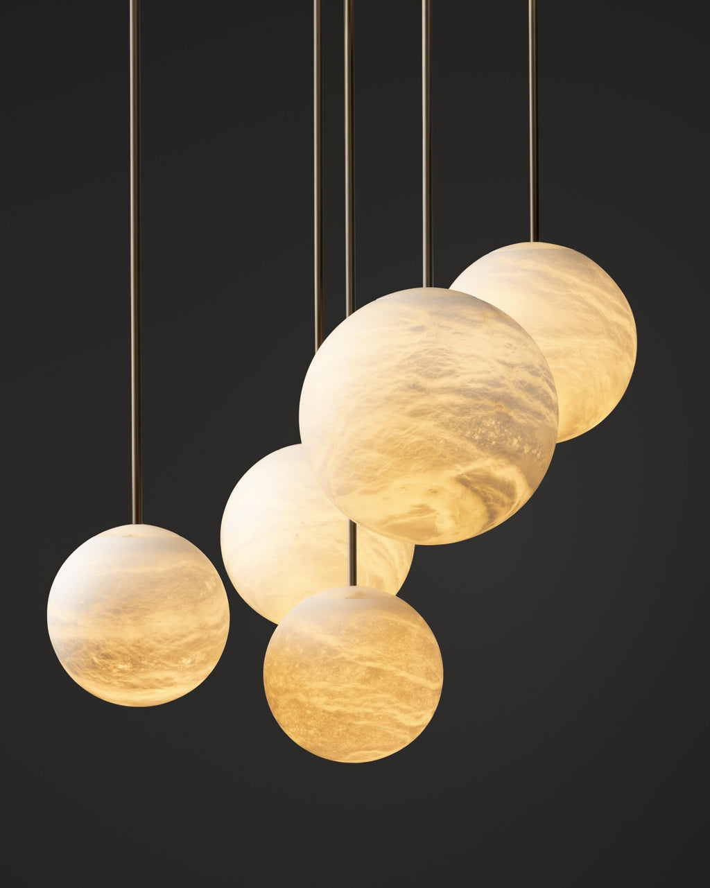 Alabaster Constellation Multi-Pendant Chandelier material and finish detail