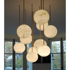 Alabaster Constellation Chandelier, Multi Pendant Light by Bling Lighting Studio