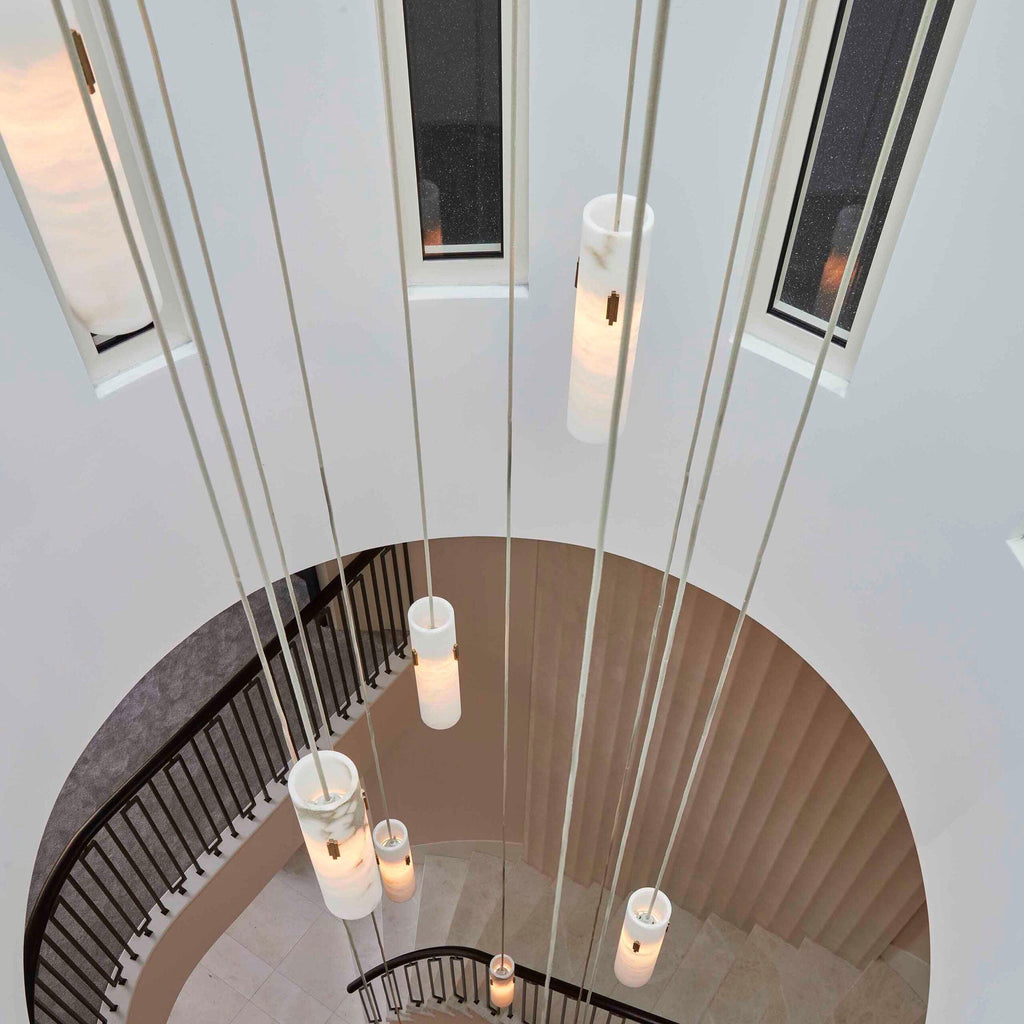 Alabaster Deco Cluster Chandelier by Bling Lighting Studio