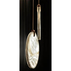 Alabaster Disc Pendant Light by Bling Lighting Studio