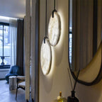 Alabaster Disc Pendant Light by Bling Lighting Studio