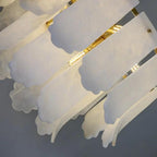 Alabaster Flake Brass Multi-Layer Chandelier additional product view