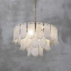 Alabaster Flake Brass Multi-Layer Chandelier product image