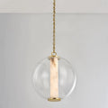 Alabaster Glass Globe Pendant Light by Bling Lighting Studio