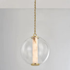 Alabaster Glass Globe Pendant Light by Bling Lighting Studio