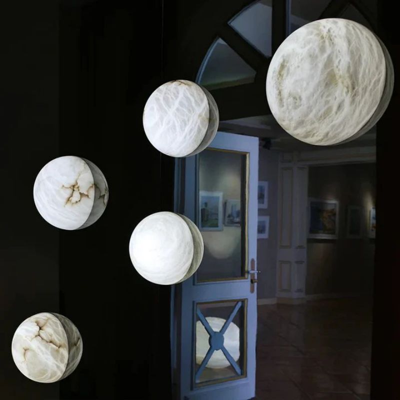 Alabaster Hemisphere Wall Sconce by Bling Lighting Studio