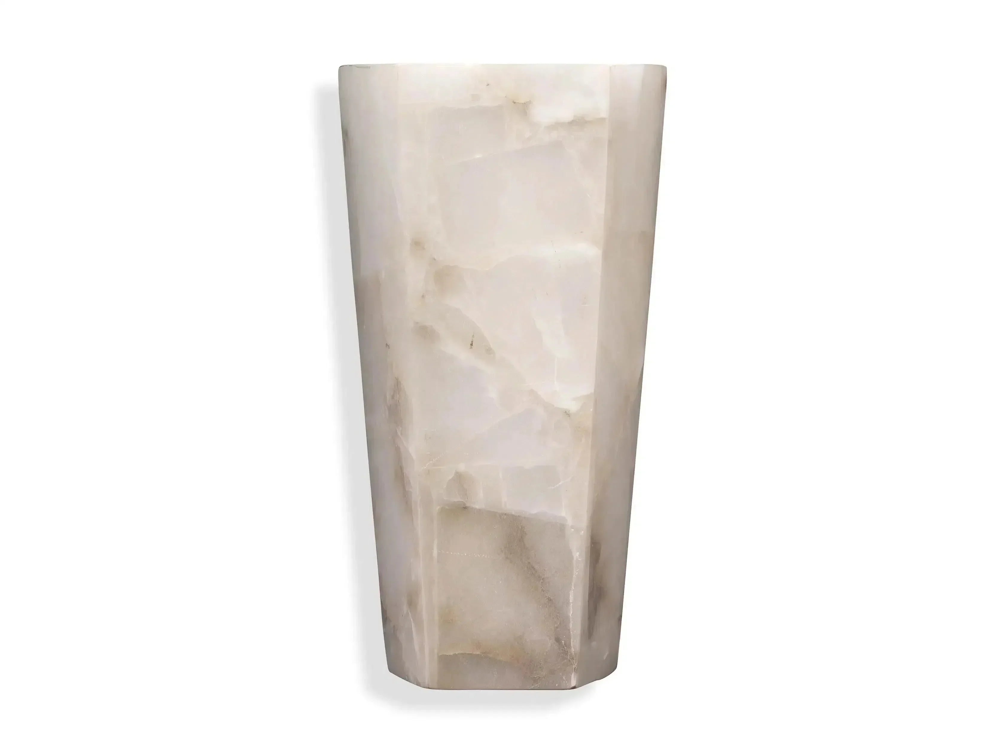 Alabaster Large Hexagonal Sconce by Bling Lighting Studio