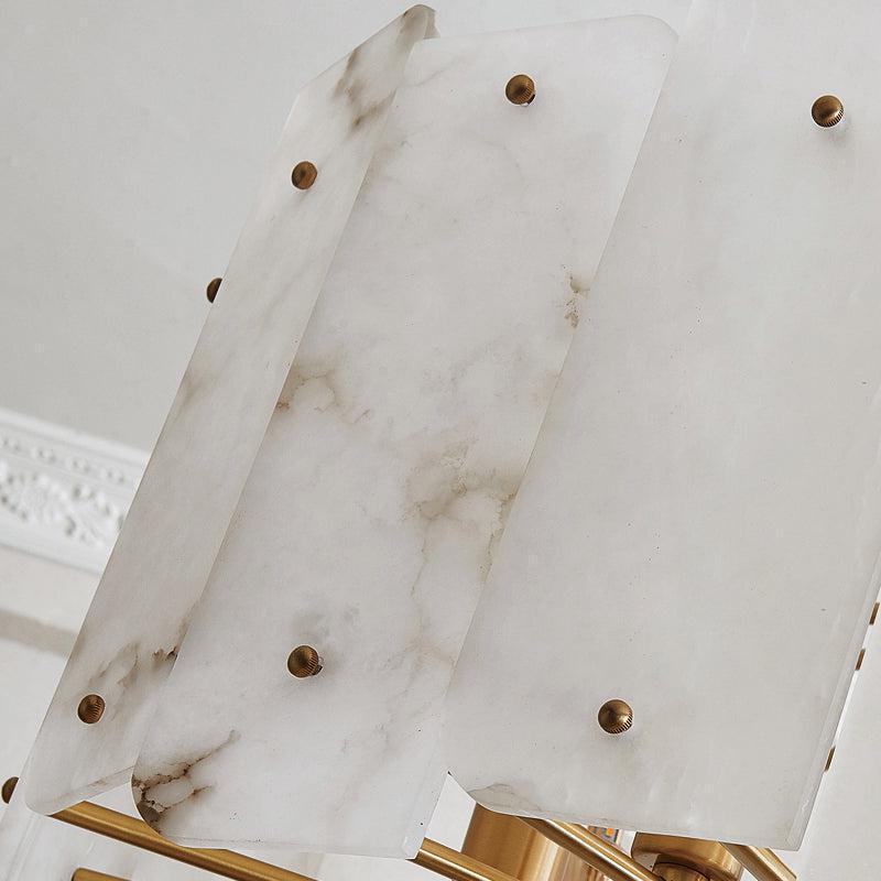 Alabaster Lorry Round Chandelier 20" 31" by Bling Lighting Studio