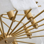 Alabaster Lorry Round Chandelier 20" 31" by Bling Lighting Studio