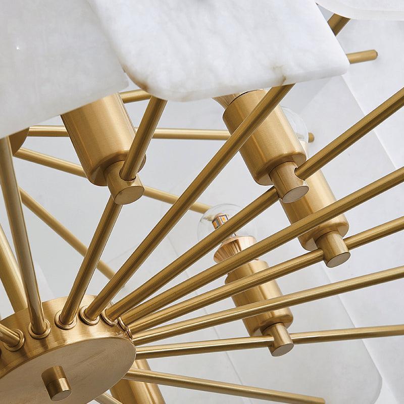 Alabaster Lorry Round Chandelier 20" 31" by Bling Lighting Studio