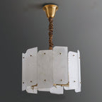 Alabaster Lorry Round Chandelier 20" 31" by Bling Lighting Studio