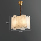 Alabaster Lorry Round Chandelier 20" 31" by Bling Lighting Studio