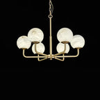 Alabaster Modern Global Dining Chandelier by Bling Lighting Studio
