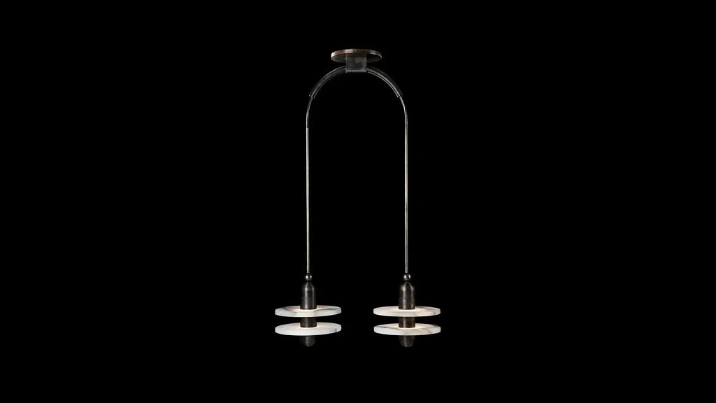 Alabaster Mono 2 Pendants by Bling Lighting Studio
