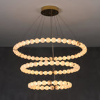 Alabaster Orb Ring Chandelier by Bling Lighting Studio