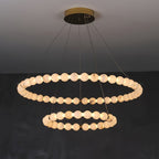 Alabaster Orb Ring Chandelier by Bling Lighting Studio