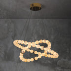 Alabaster Orb Ring Chandelier by Bling Lighting Studio