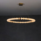 Alabaster Orb Ring Chandelier by Bling Lighting Studio