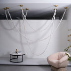 Alabaster Pearl Necklace Chandelier by Bling Lighting Studio