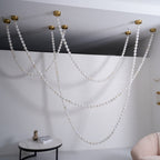 Alabaster Pearl Necklace Chandelier by Bling Lighting Studio