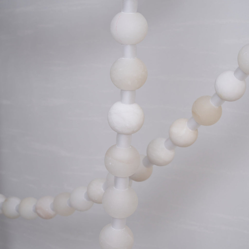 Alabaster Pearl Necklace Chandelier by Bling Lighting Studio