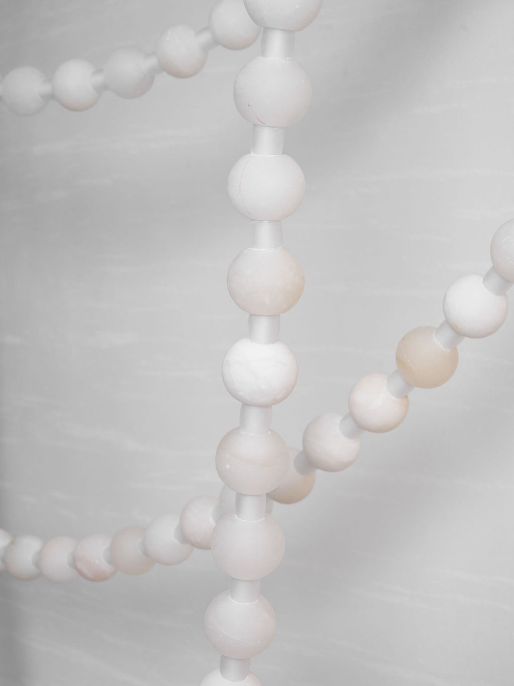 Alabaster Pearl Necklace Chandelier by Bling Lighting Studio