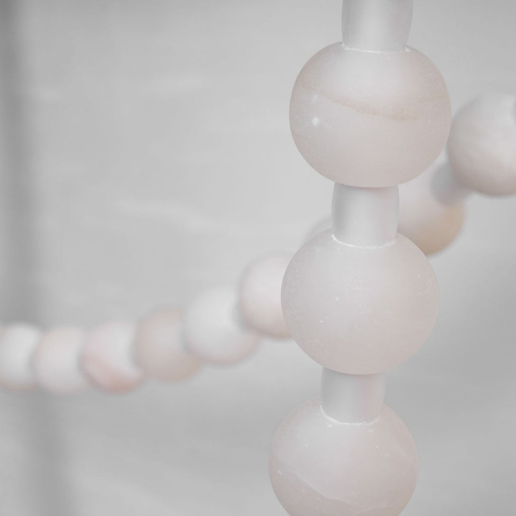 Alabaster Pearl Necklace Chandelier by Bling Lighting Studio
