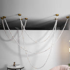 Alabaster Pearl Necklace Chandelier by Bling Lighting Studio