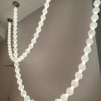 Alabaster Pearl Necklace Chandelier by Bling Lighting Studio