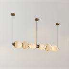 Alabaster Pebble Linear Chandelier by Bling Lighting Studio