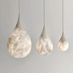 Alabaster Rain Pendant Lighting, Dining Table Pendant by Bling Lighting Studio