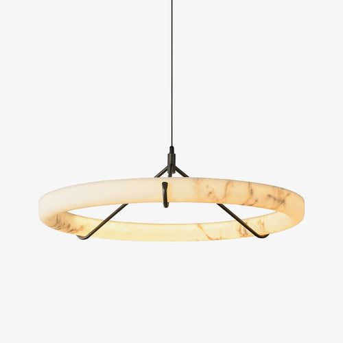 Alabaster Ring Pendant Chandelier by Bling Lighting Studio