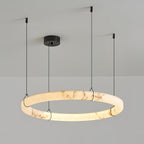 Alabaster Ring Pendant Chandelier detail view