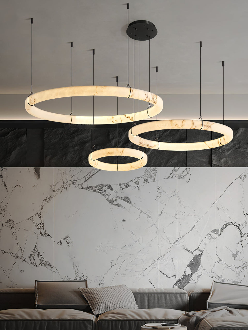 Alabaster Ring Pendant Chandelier product image