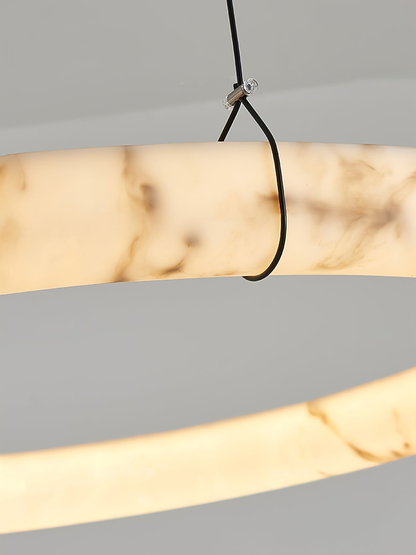 Alabaster Ring Pendant Lamp by Bling Lighting Studio
