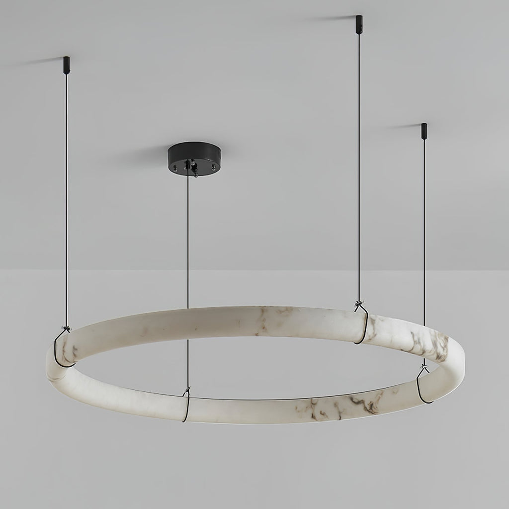 Alabaster Ring Pendant Lamp by Bling Lighting Studio