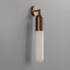 Alabaster Sculpted Tube Wall Sconce by Bling Lighting Studio