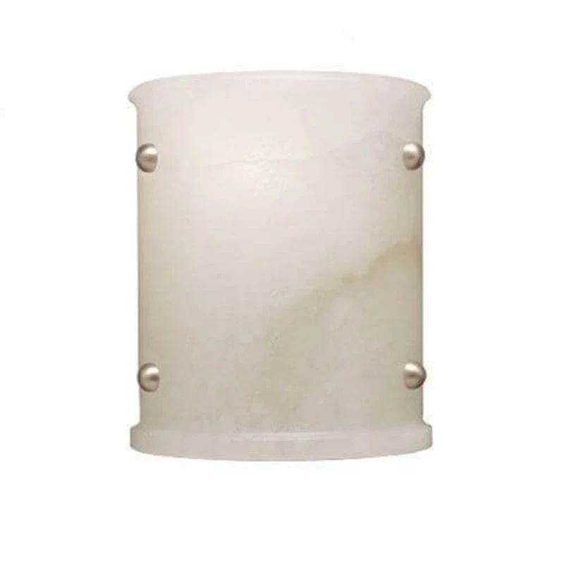 Alabaster Semi-Cylindrical Wall Sconce by Bling Lighting Studio