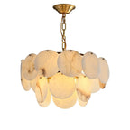 Alabaster Shell Brass Chandelier with 2/3/4/5/6 layer by Bling Lighting Studio