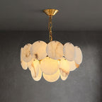 Alabaster Shell Brass Chandelier with 2/3/4/5/6 layer by Bling Lighting Studio